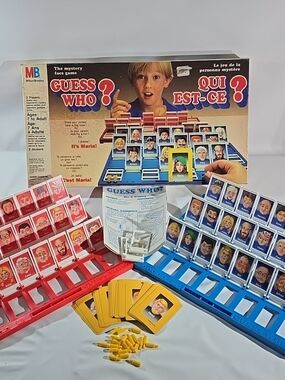 Milton Bradley Guess Who? Classic Kids Game - Red & Blue